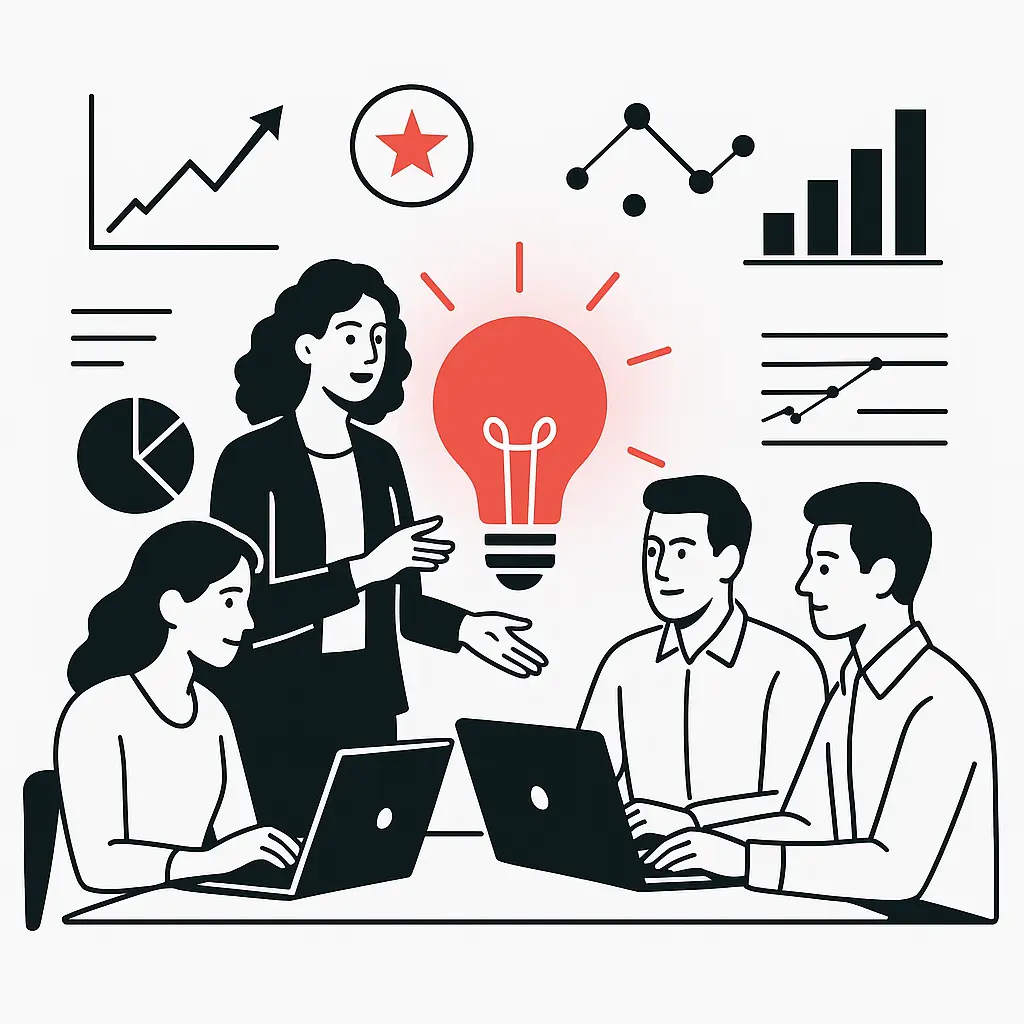 Abstract graphic representing partnership and growth