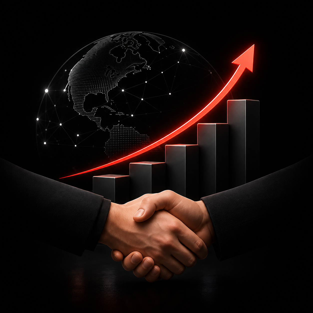Abstract graphic representing partnership and growth